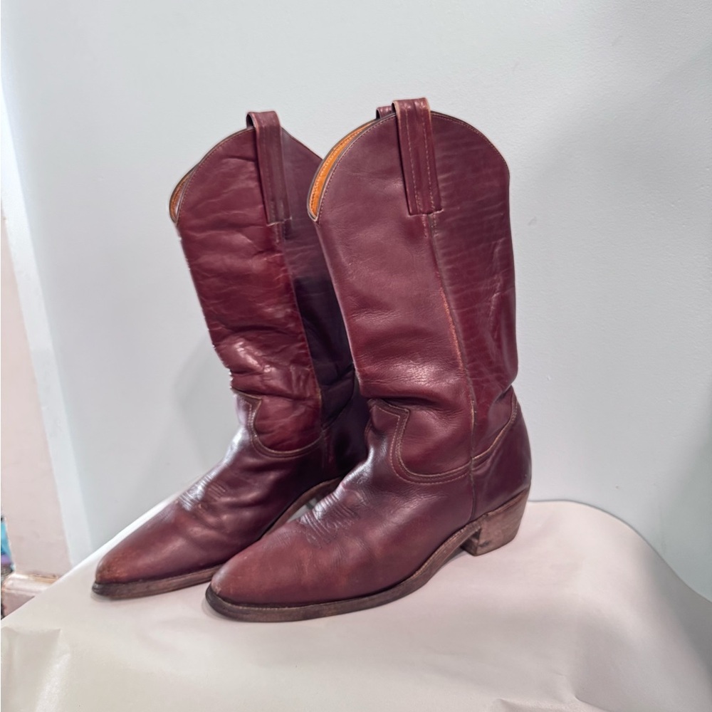 Vintage Frye Leather Cowboy Boots